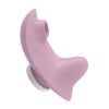 Estimulador íntimo rosa con diseño ergonómico moderno.
