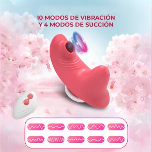 Estimulador íntimo con modos vibración y succión múltiples.