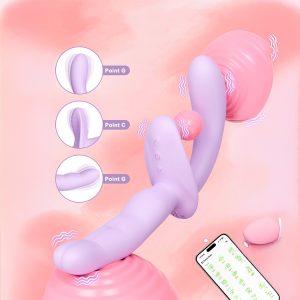 Juguete sexual vibrador con control de puntos y app.