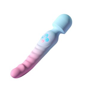 Bloom - Vibrador térmico con 10 modos de vibración y estimulador de clitoris - Azul con rosa